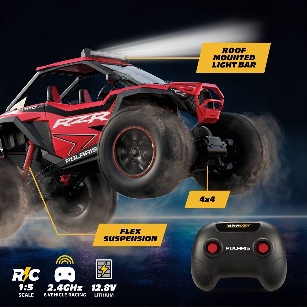 Open Box - Motor Dayz Polaris Red Remote Control Vehicle 1:5 Scale
