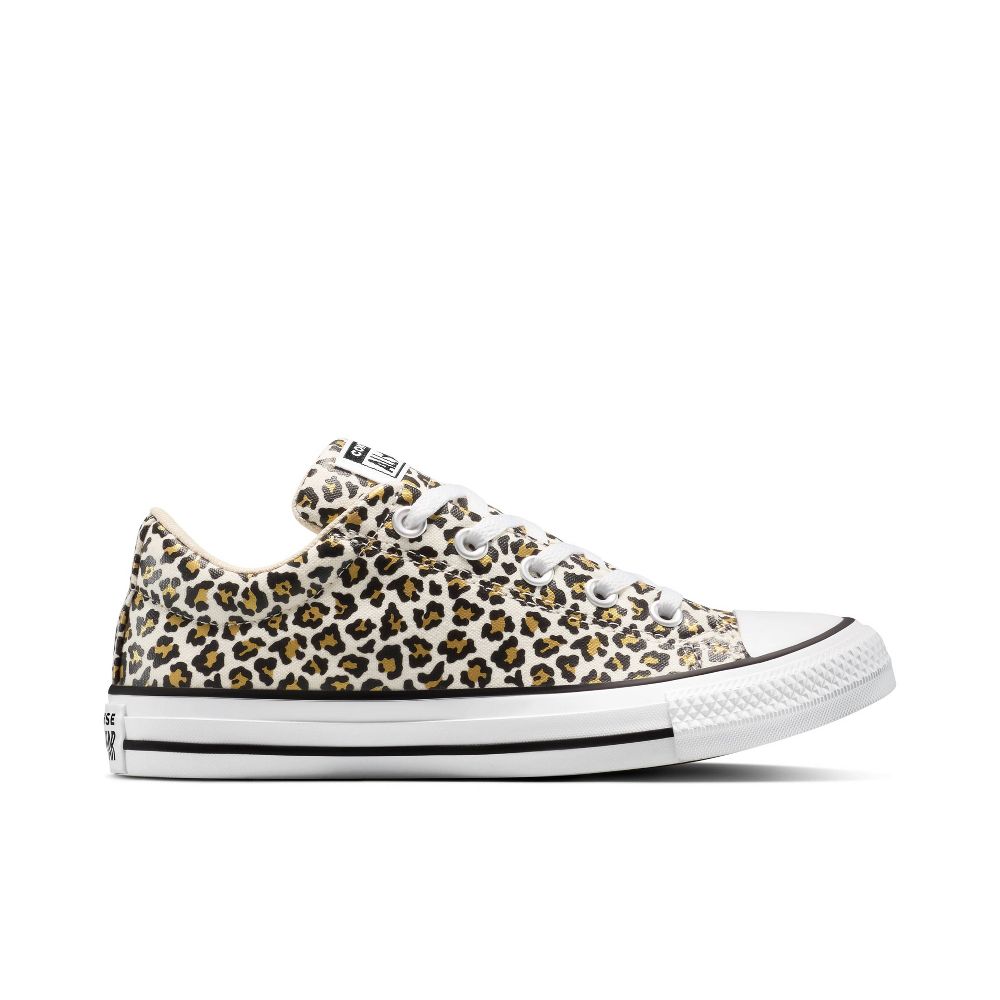 New - Converse Adult Street Low Top Cheetah Sneakers - Cream M4 / W6