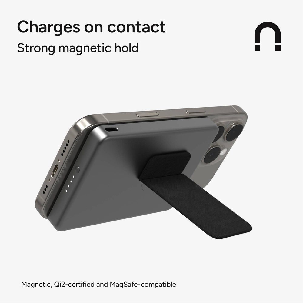 Open Box - Mophie 5000mAh Qi2 15w Power Bank with Stand