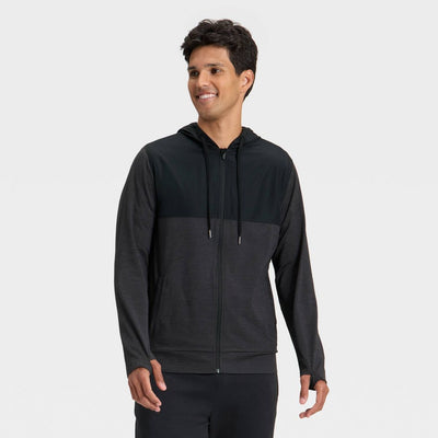 New - Men's Soft Stretch Full Zip Top - All In Motion™ Black S