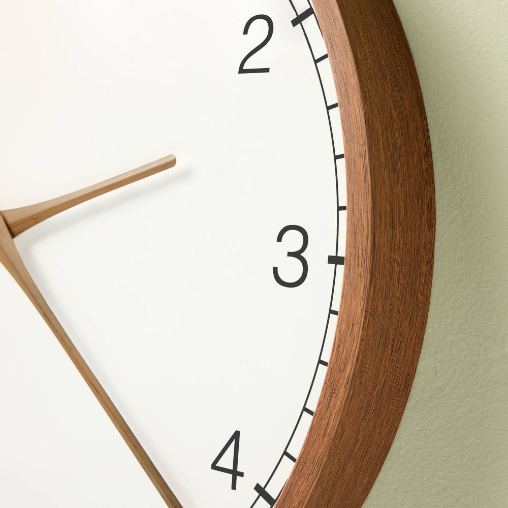New - 20" Analog Wooden Decorative Wall Clock - Hearth & Hand™ with Magnolia