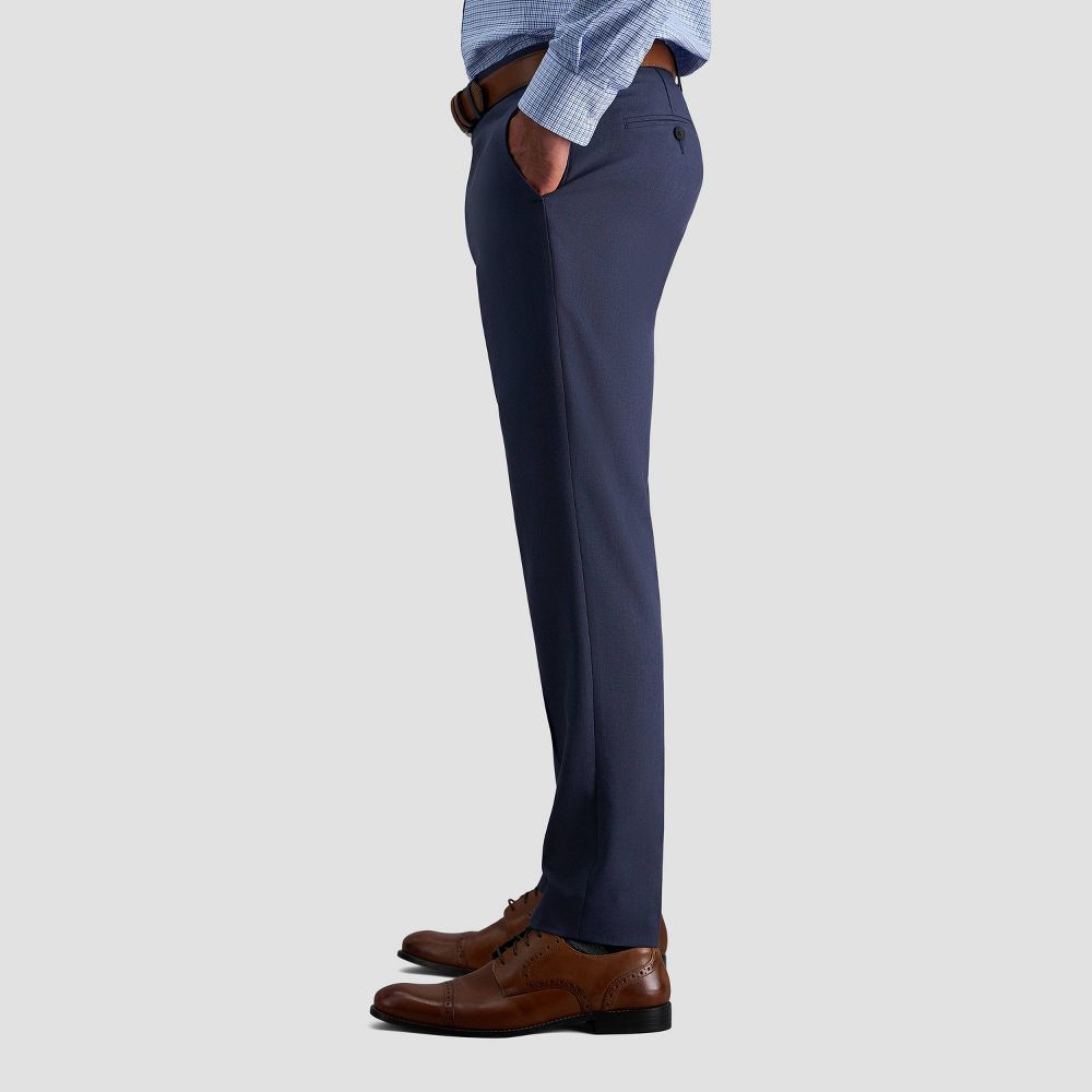 New - Haggar H26 Men's Stretch Slim Fit Pants - Blue 33x32