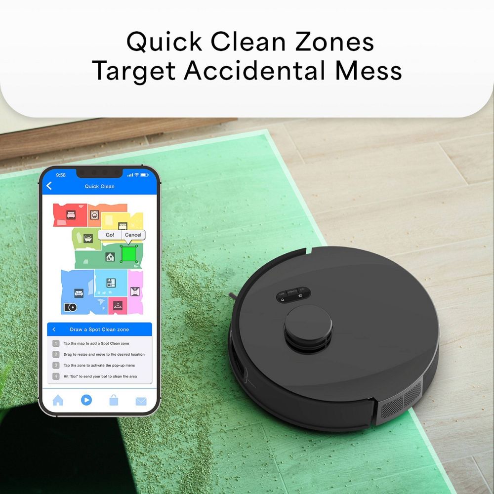 New - bObsweep UltraVision Self-Empty Cordless Robotic Vacuum and Mop Carbon Steel