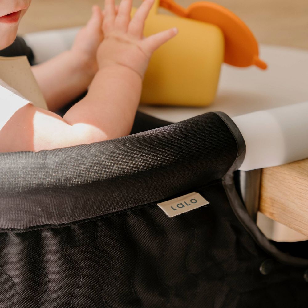 New - Lalo Hook-On High Chair with Attachable Silicone Tray - Black