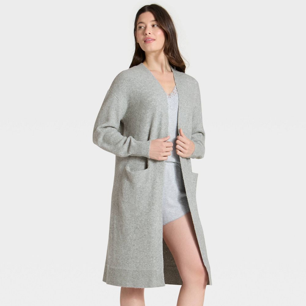 Open Box - Women's Sweater Robe - Auden™ Heather Gray XS/S