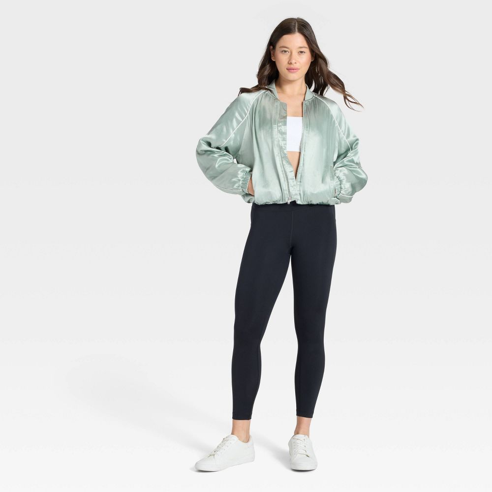 New - Women's Piped Track Jacket - All In Motion™ Sage Green M