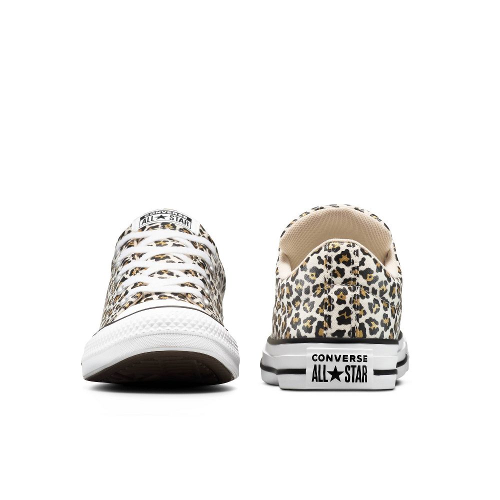 New - Converse Adult Street Low Top Cheetah Sneakers - Cream M4 / W6