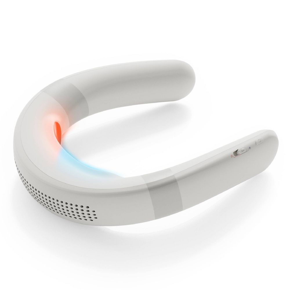 New - Sharper Image Cordless Cool and Heat Neckwear Device White