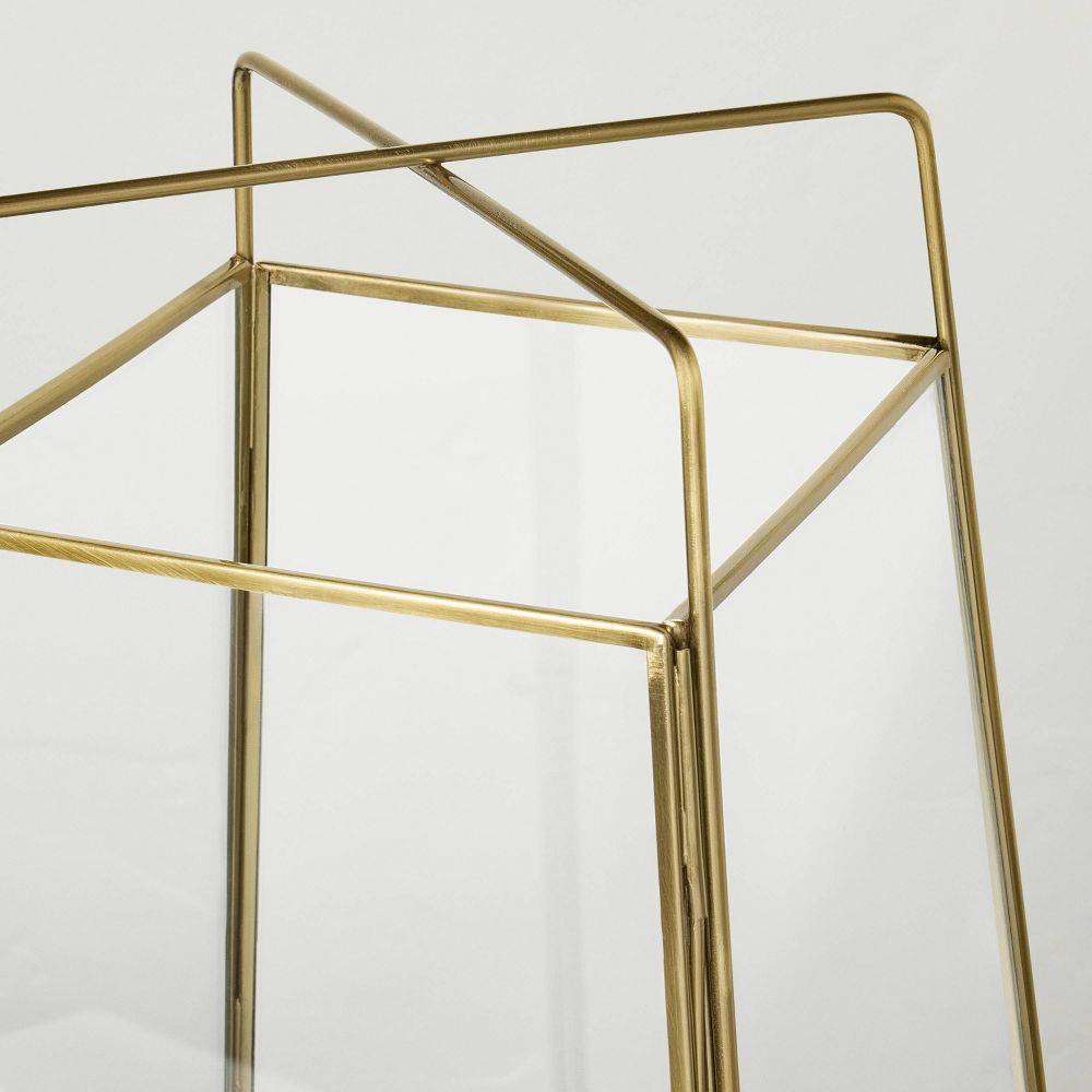 New - 14" Brass Finish Lantern Small - Hearth & Hand™ with Magnolia