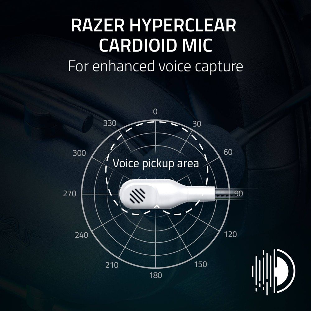New - Razer BlackShark V2 X Headset for PlayStation - White