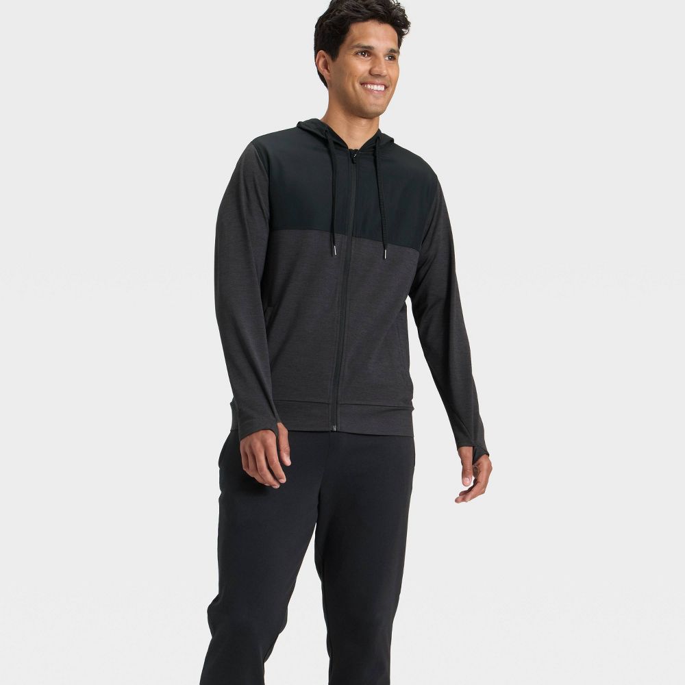 New - Men's Soft Stretch Full Zip Top - All In Motion™ Black S