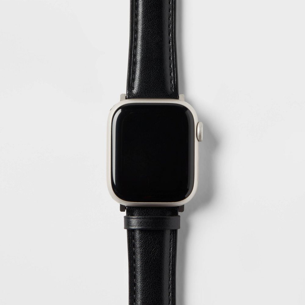 New - Apple Watch Faux Leather Band 38/40/41mm - heyday™ Black