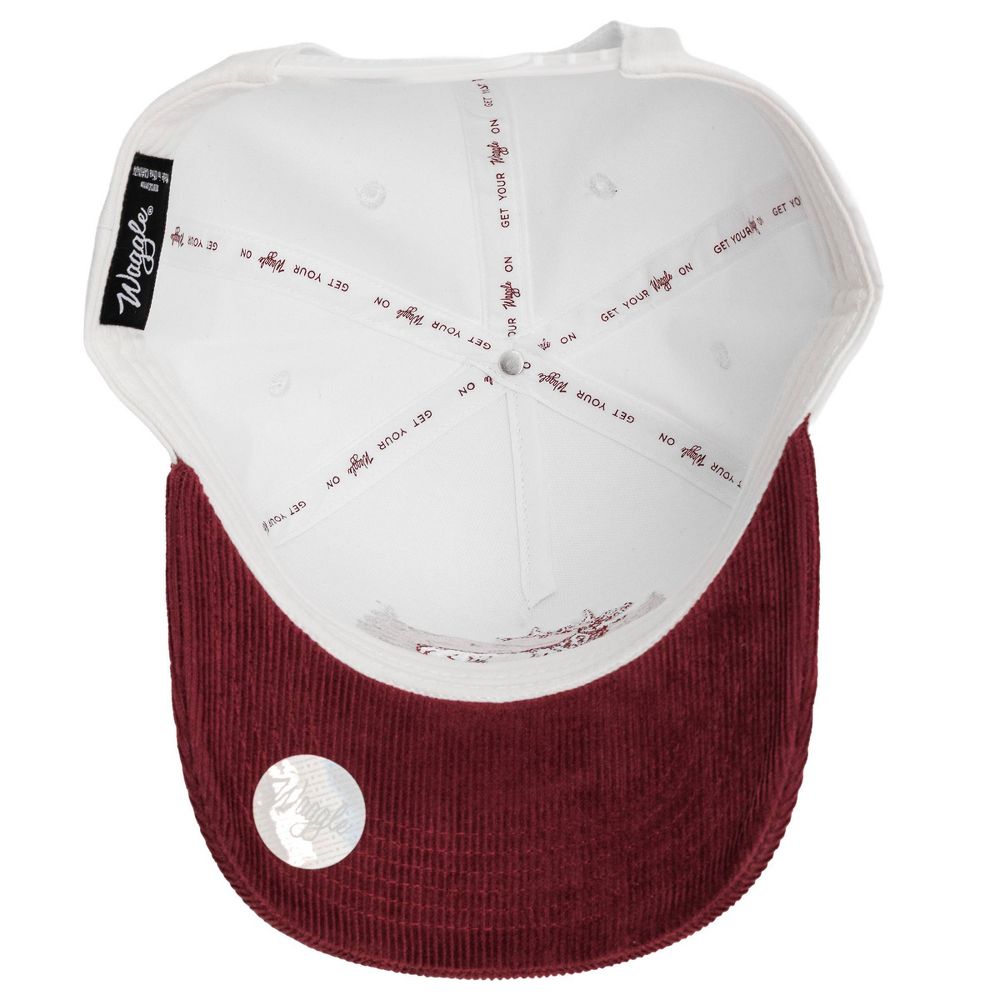 New - Waggle Adult Cotton Baseball Hat - Yukon Corduroy Brim