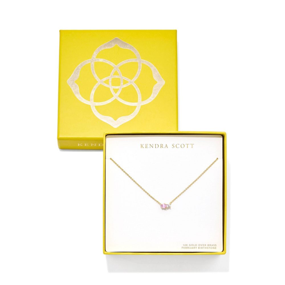 Open Box - Kendra Scott Jensen Birthstone Pendant Necklace - Amethyst