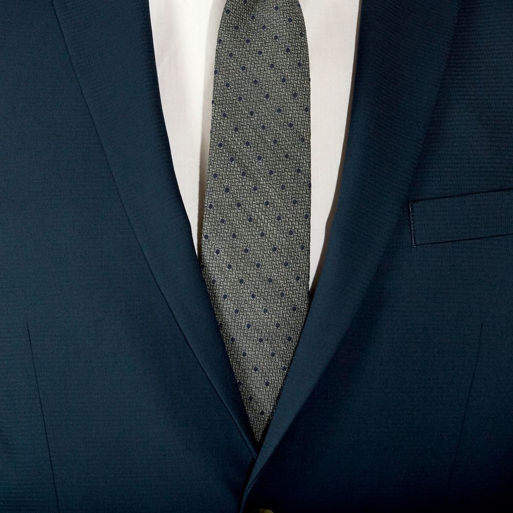 New - Haggar H26 Men's Tailored Fit Stretch Suit Jacket - Blue 40R: Heavyweight Polyester Blend, Notched Collar, 5 Pockets