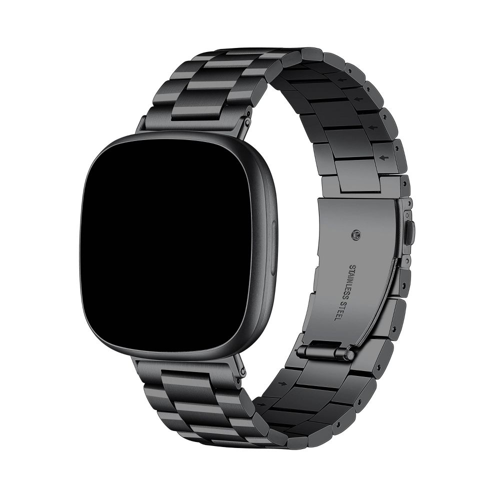 New - Posh Tech Maxwell Stainless Steel Smart Watch Band, Universal Fit for Apple Watch, Samsung Galaxy, Garmin 20mm - Black