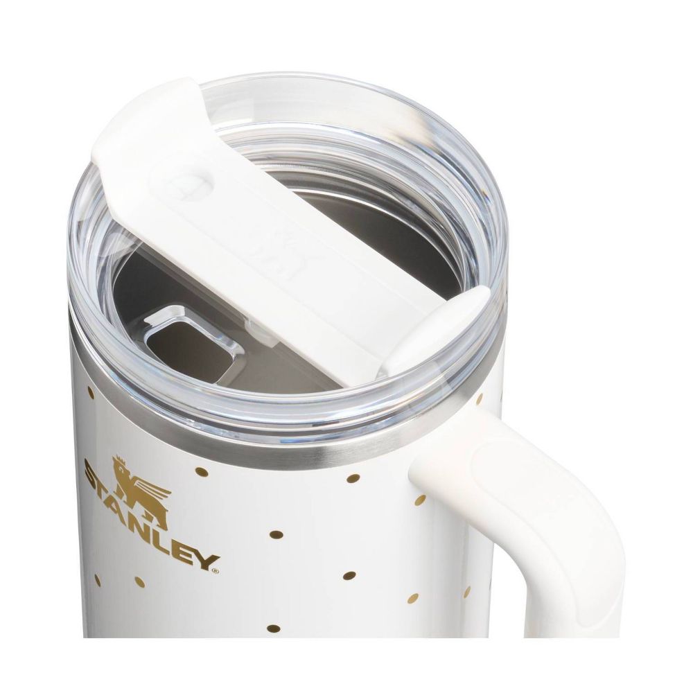 New - Stanley 40 oz Stainless Steel H2.0 FlowState Quencher Tumbler Frost Polka Dot