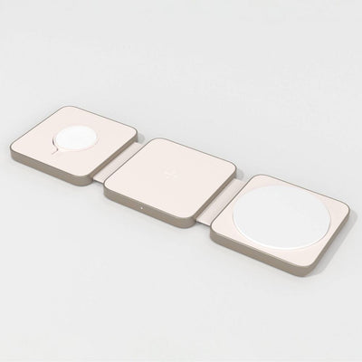 New - Qi2 Wireless 3-in-1 Folding Charging Pad - Stone White - heyday™ White
