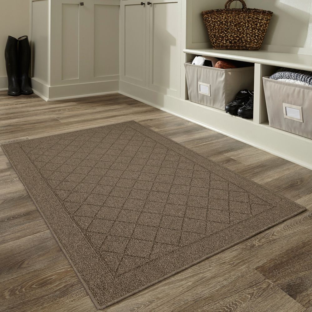 New - 2'6"x3'10" Washable Diamond Clarkson Tufted And Hooked Accent Rug Tan - Threshold™