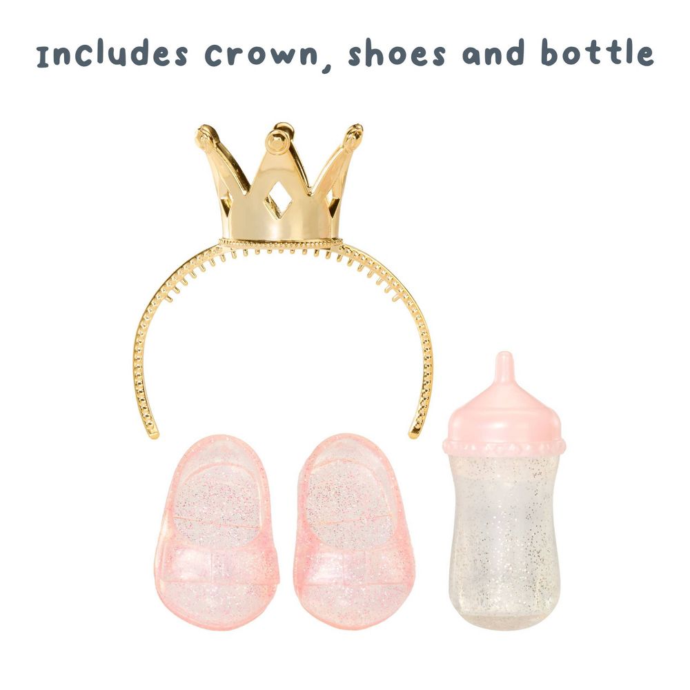 New - BABY Born Princess Baby Doll Harper - Black Hair, Dark Brown Eyes: Includes Accessories, Promotes Fine Motor Skills