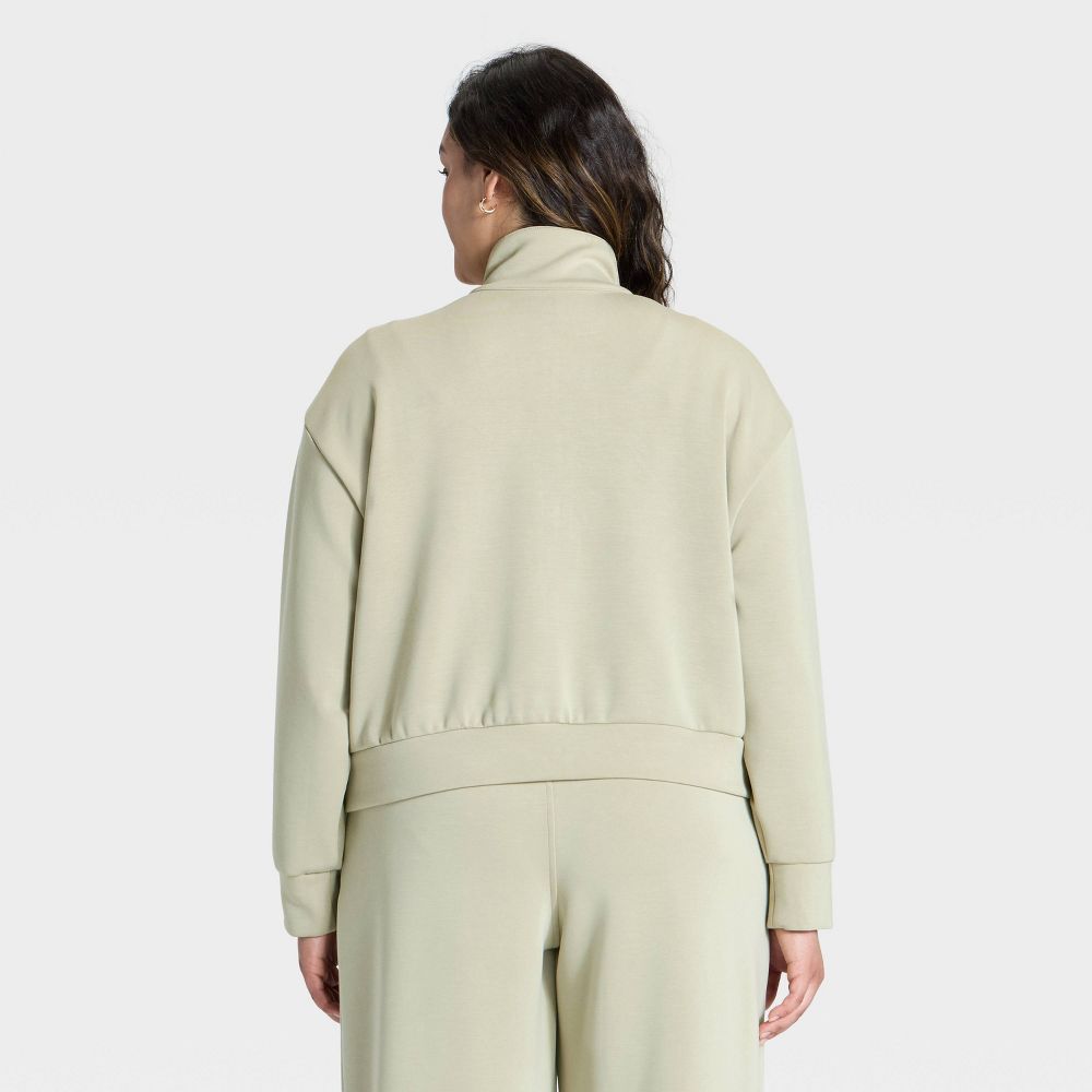 New - Women's Sandwash Zip-Up - A New Day™ Light Green XXL