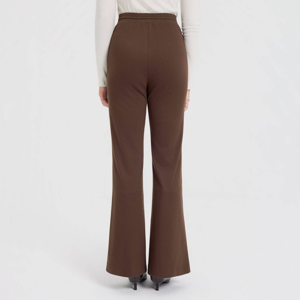 New - Women's Mid-Rise Lounge Pull-On Pants - A New Day™ Brown S