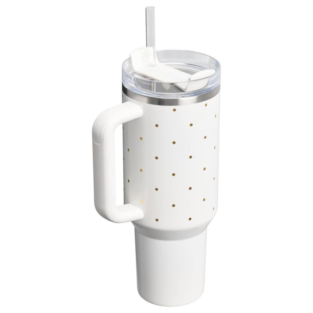 New - Stanley 40 oz Stainless Steel H2.0 FlowState Quencher Tumbler Frost Polka Dot