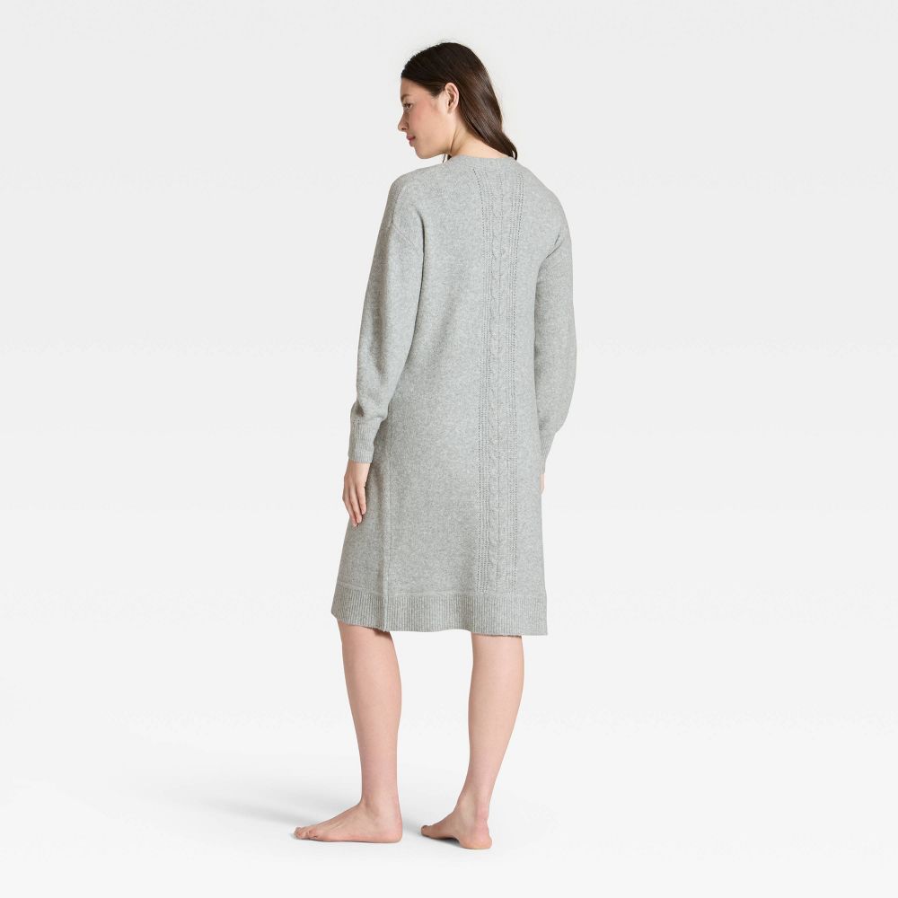 Open Box - Women's Sweater Robe - Auden™ Heather Gray XS/S