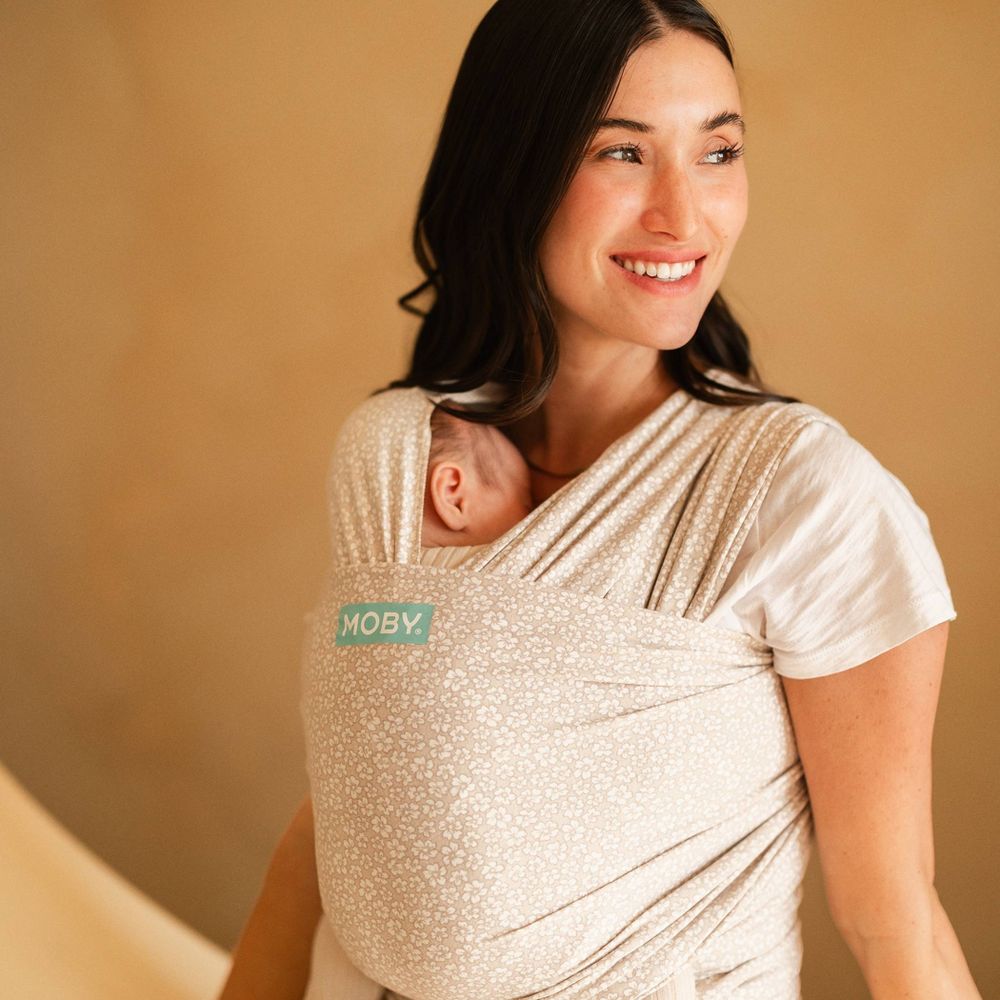 New - Moby Classic Wrap Baby Carrier - Coastal Blooms