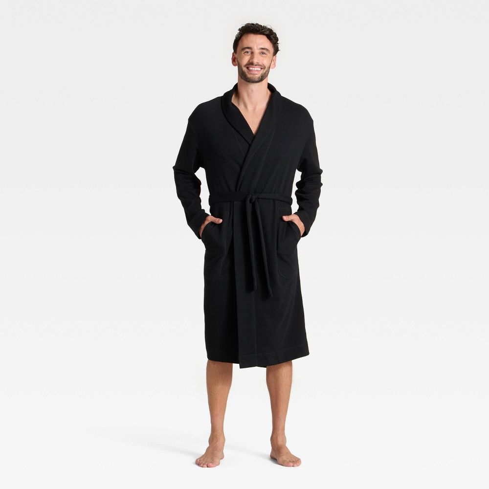 New - Men's Knit Robe - Goodfellow & Co™ Black S/M