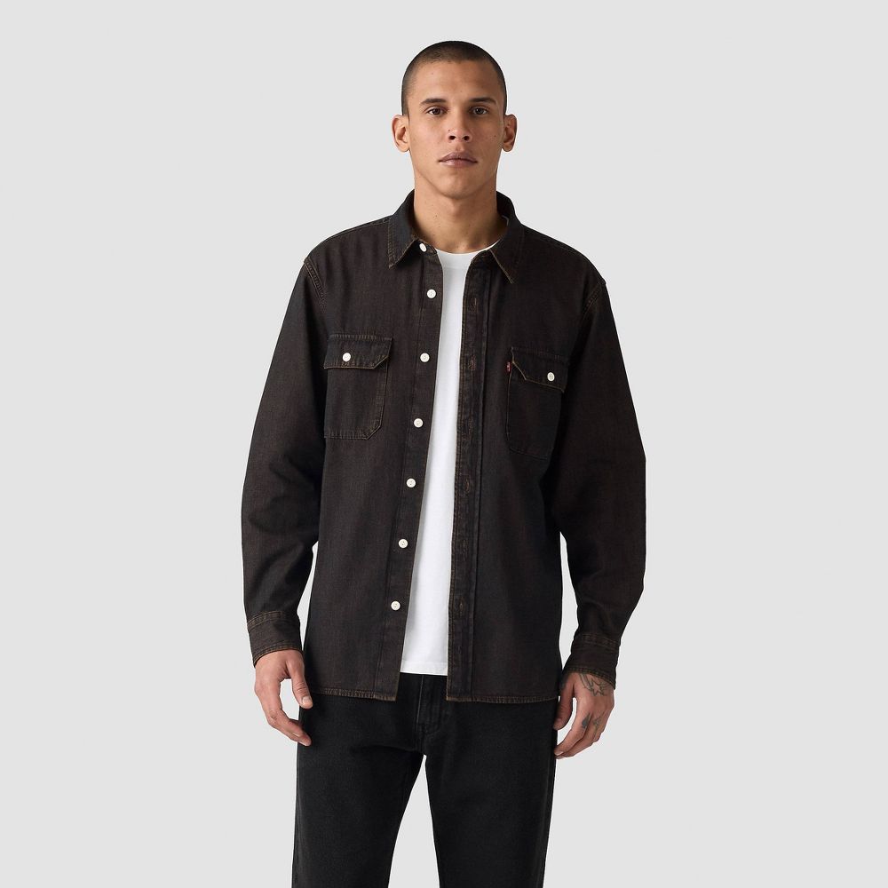New - Levi's® Men's Worker Standard Fit Long Sleeve Button-Down Shirt - Tobacco Brown XXL