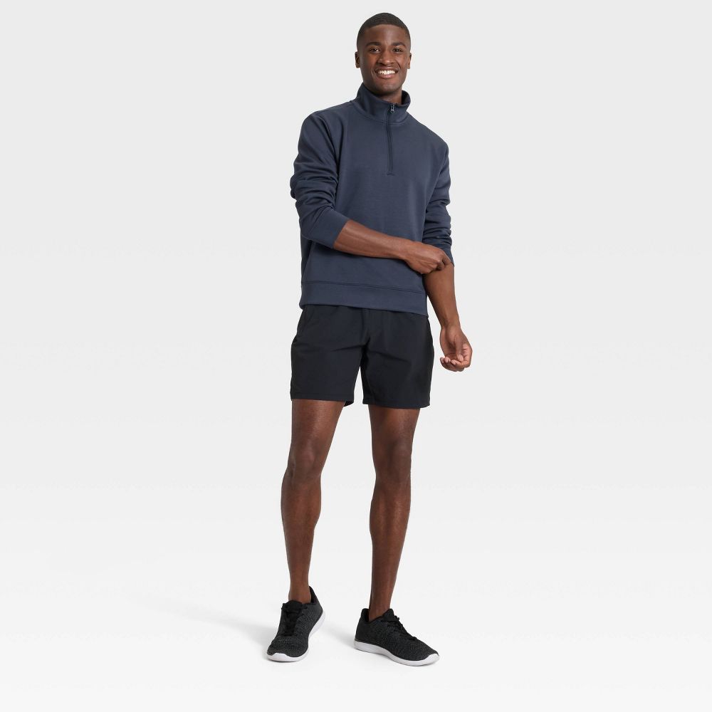 Open Box - Men's Sleek Spacer Half Zip Sweatshirt - All In Motion™ Dark Blue S