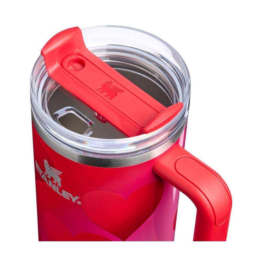 New - Stanley 40 oz Stainless Steel H2.0 Flowstate Quencher Tumbler Rouge Heart Gradient