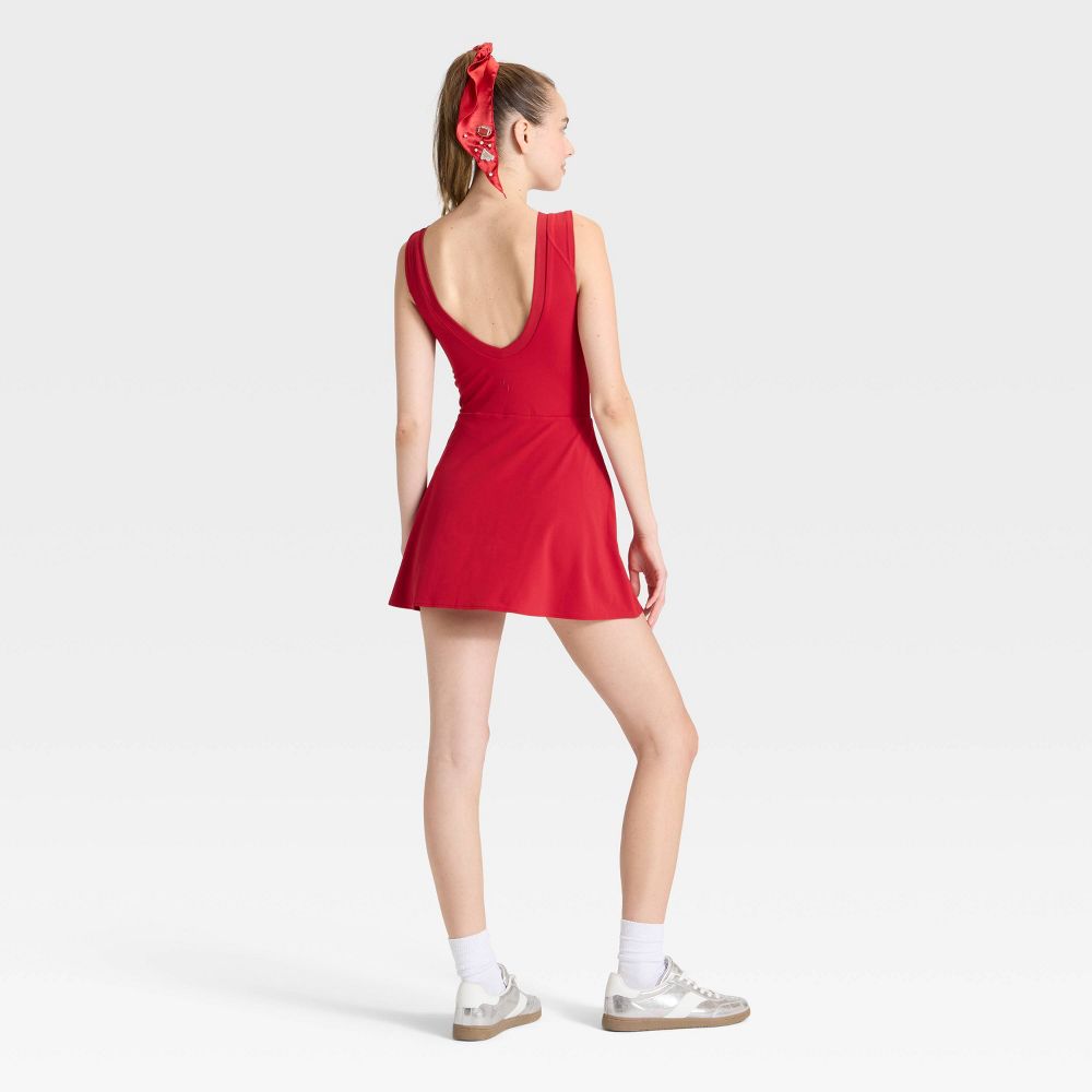 New - Women's Game Day High Neck Low Back Active Dress - JoyLab™ Crimson XXL