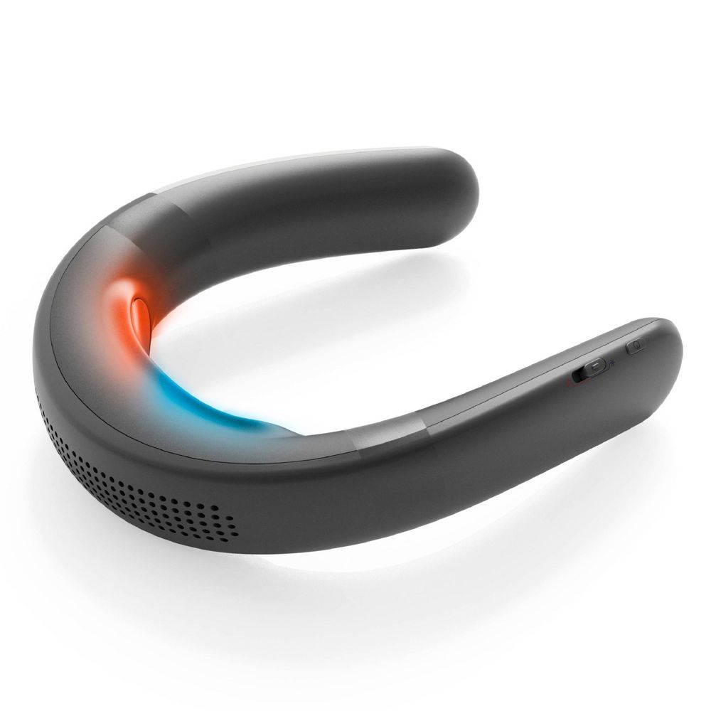 New - Sharper Image Cordless Cool and Heat Neckwear Device Black