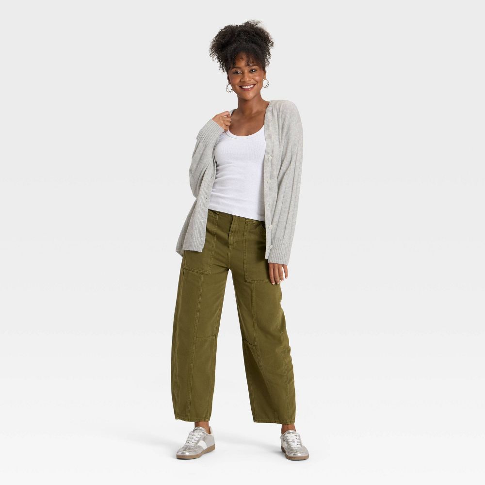 New - Women's Knit Ribbed Cardigan - Universal Thread™ Heather Gray L