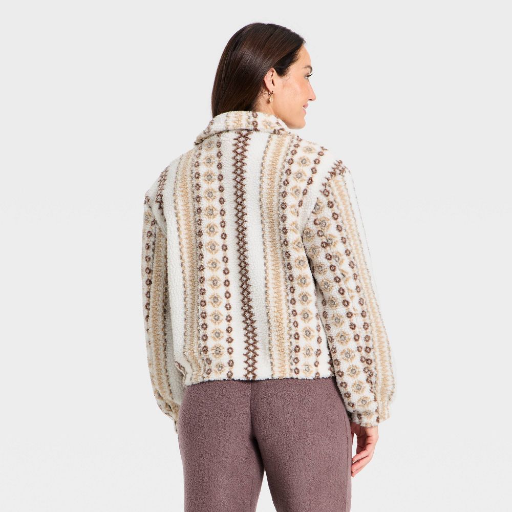 New - Women's Faux Sherling Fashion Jacket - Universal Thread™ Cream S