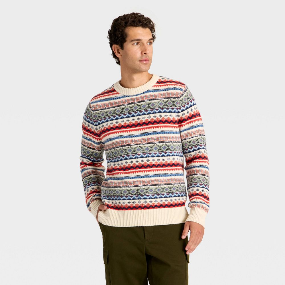 New - Men's Fair Isle Sweater - Goodfellow & Co™ S