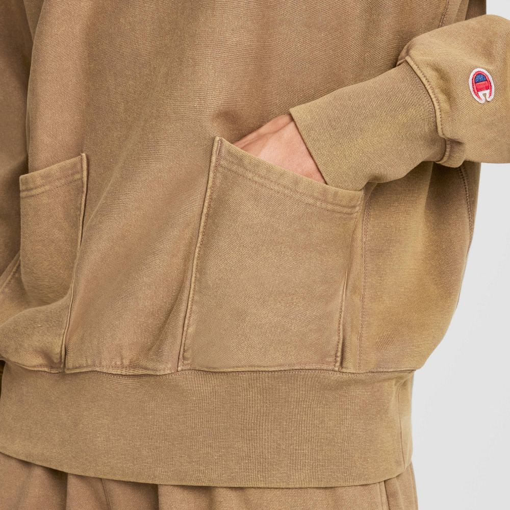 New - Champion Men's Washed Sweatshirt - Sand Pepper S