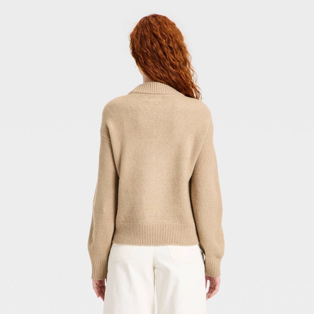 New - Women's Cozy Alpine Crewneck Pullover Sweater - Universal Thread™ Brown XS