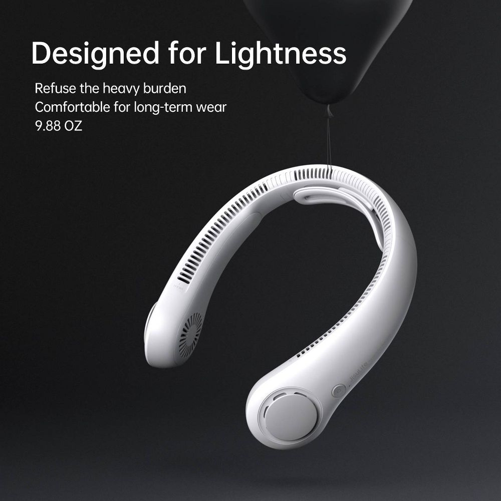 New - JISULIFE Portable Neck Fan Gray