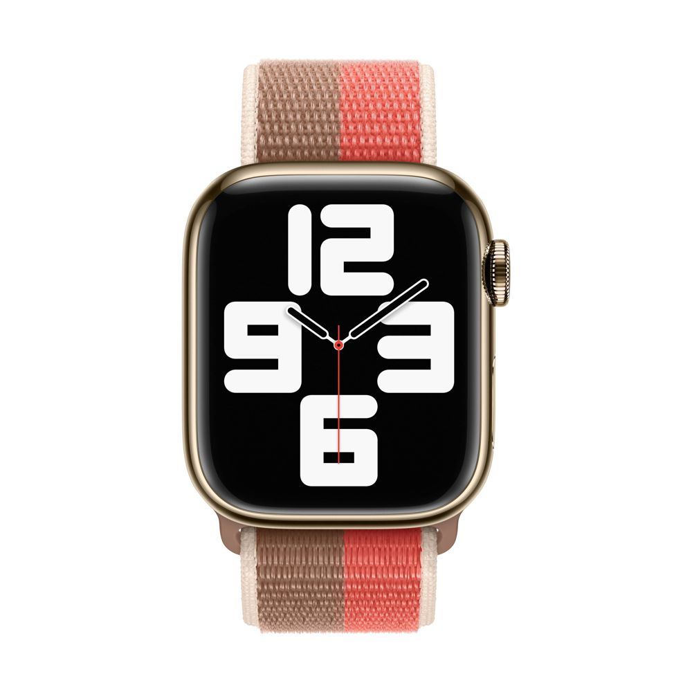 New - Apple Watch 41mm Pink Pomelo/Tan Sport Loop