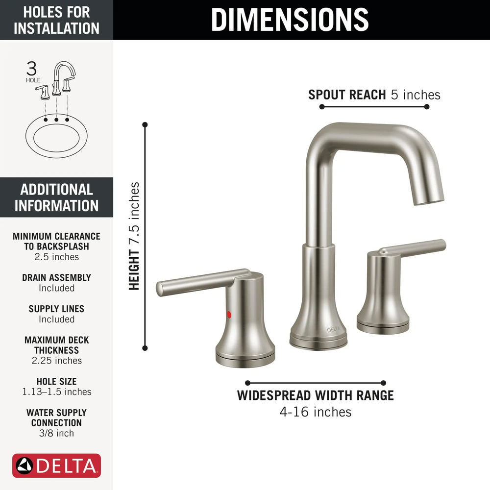 Open Box - Delta 3554-SSMPU-DST - Bathroom Sink Faucets Faucet DeltaBullseye Deals