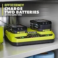 Open Box - RYOBI 18V ONE+ Dual Port 4-Amp Parallel Charger (Tool-Only) RYOBIBullseye Deals