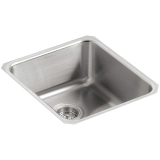 Open Box - Kohler K-3331-NA Undertone 16" Single Basin Under-Mount 18-Gauge Stainless Steel Kitchen Sink with SilentShield