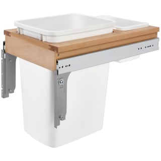 Open Box - Rev-A-Shelf 4WCTM-12DM1-343-FL 4WCTM Top Mount Single Bin Trash Can for Frameless Cabinets - 35 Quart Capacity