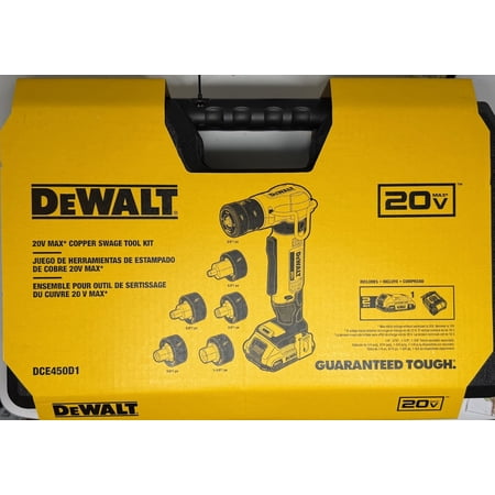 Open Box -  DEWALT 20V MAX* Copper Swage Tool Kit  Cordless Lithium-Ion (DCE450D1)