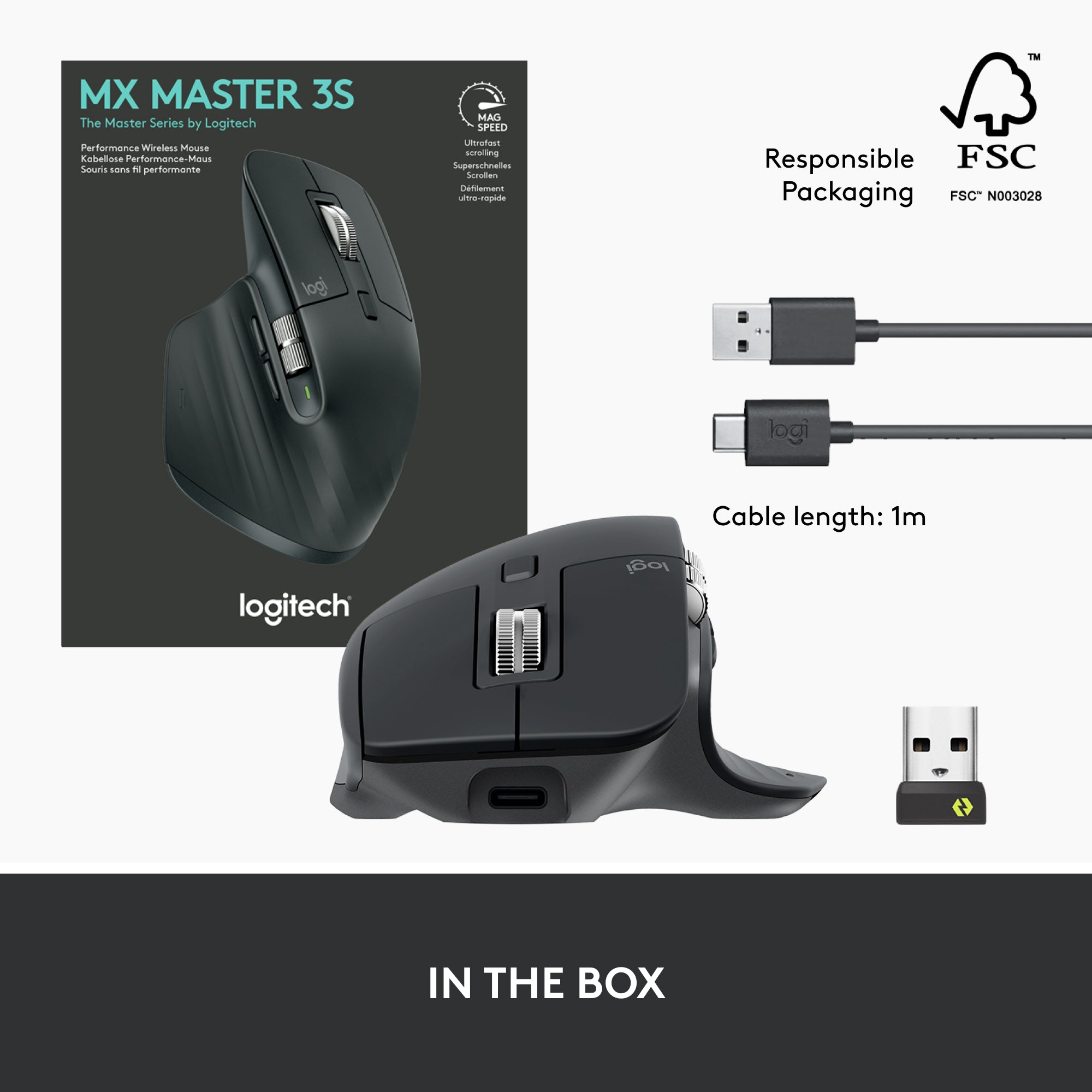 Open Box -  Logitech MX Master 3S - Wireless Performance Mouse