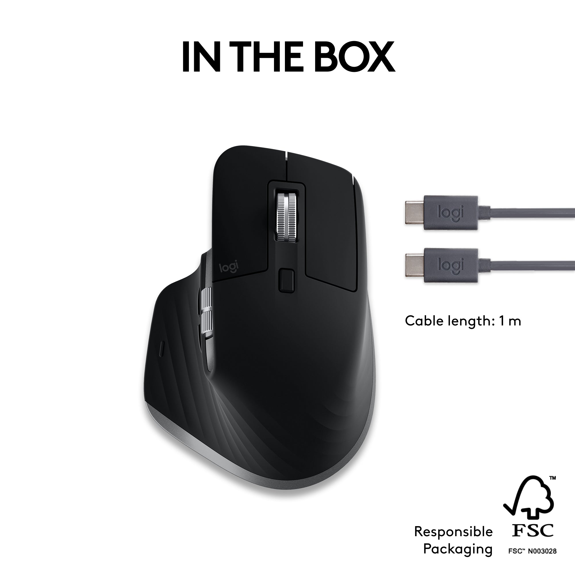 Open Box -  MX Master 3S For Mac Performance Wireless Mouse-SPACE GREY-BT- 910-006569