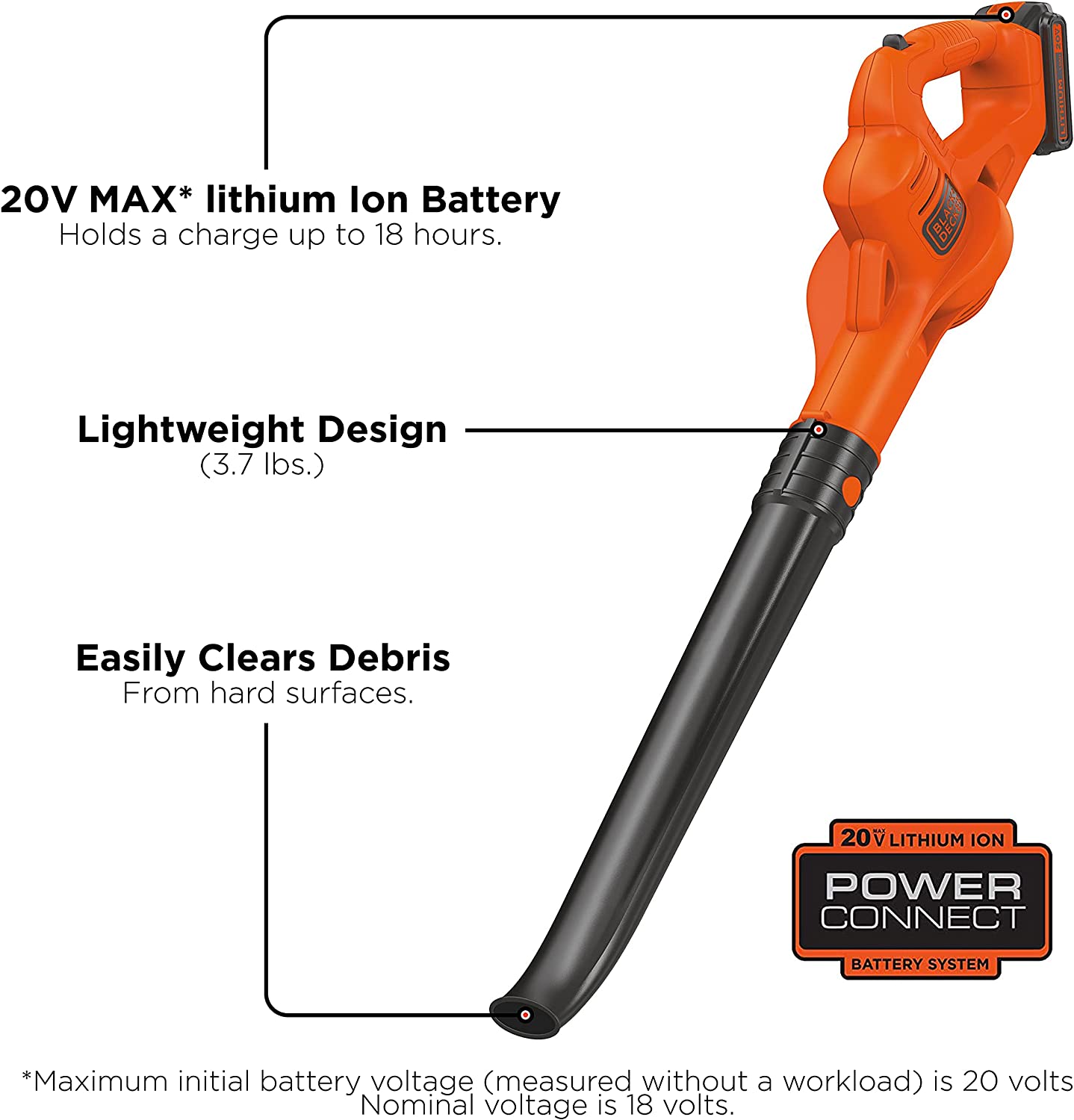 Open Box -  Black & Decker LSW221 20V 130 MPH 100 CFM 20-Volt Cordless Handheld Leaf Sweeper BLACK & DECKERBullseye Deals